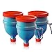 AFF Solution Protein and Supplement Travel Funnel - BPA Free Portable Water Bottle Funnel with Powder Container - Drink Nutritional Dose Anywhere (3 Pack)