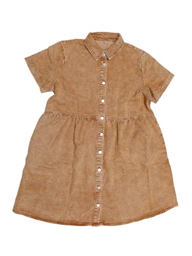 Image of Agnes Orinda Women Plus Size Denim Dress Babydoll Sundress Jean Dresses