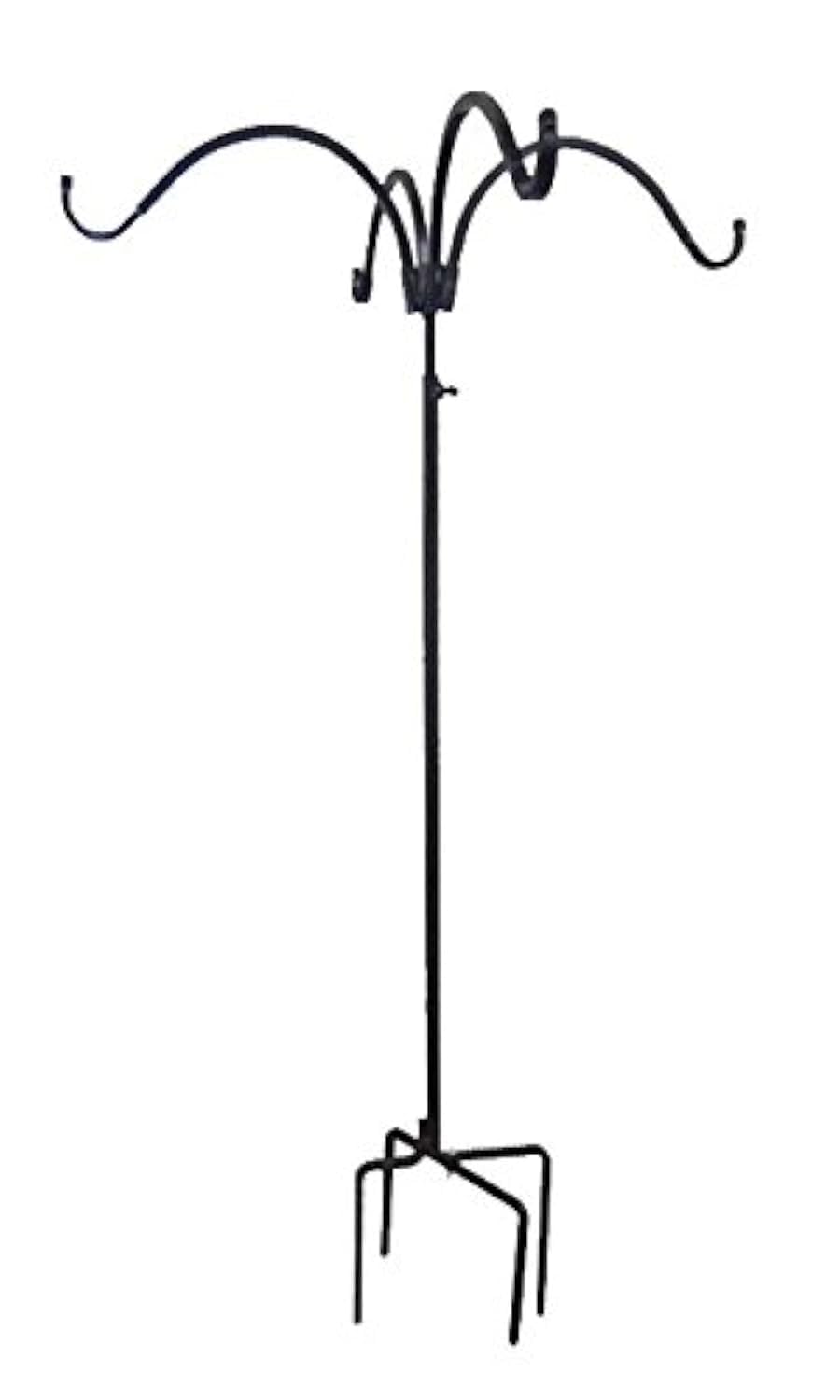 Erva Quad Arm Shepherd Hook for Hanging Feeders & Plants - Sturdy and Durable - Made in The USA