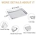 TeamFar Pure Stainless Steel Toaster Oven Pan Tray Ovenware, 7''x9.3''x1'', Heavy Duty & Healthy, Mirror Finish & Easy clean, Deep Edge, Dishwasher Safe (18/0 Steel)