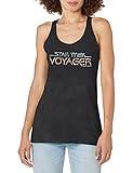 Star Trek Voyager Title Logo Débardeur dos nageur pour femme, noir chiné, Taille XL
