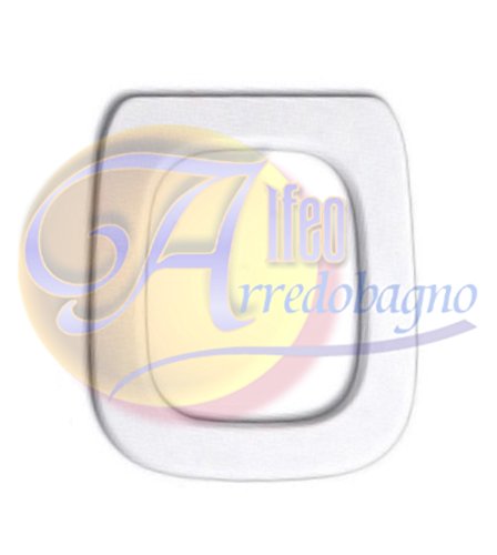 Copriwater KERASAN RITMO Bianco In Poliestere Alta Resistenza - Impermeabile, Antigraffio, Fissaggio Regolabile (38x32 Cm)