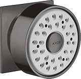 Anschlussgewinde G 1/2 hansgrohe Seitenbrause 1 jet Rosette eckig; Farbe: Brushed Black Chrome