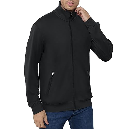 CTU Mens Sweatshirt Full Zip Active Stretchable Jacket Lightweight Long Sleeve Jacket - Image 4