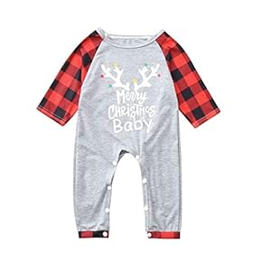 XSWE Parent-Enfant Pyjamas Set – Daddy Mommy Garçons Filles Enfants Famille Matching Impression Vêtement de Nuit Sleepwear