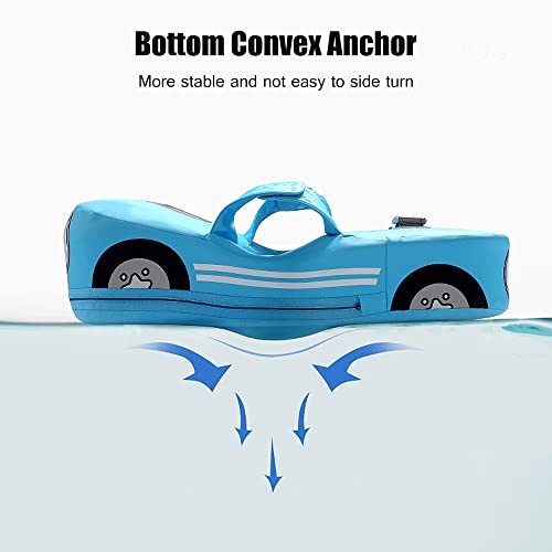 burko Boia de natação para bebê em forma de carro Boia de natação para bebê não inflável, impermeáve