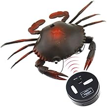 Tipmant RC Crab Animal Toy Remote Control Car Vehicle Electronic Fake Insect for Kids Birthday Gift Christmas Halloween Grey