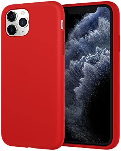 JETech Silicone Case for iPhone 11 Pro Max 6.5-Inch, Silky-Soft Touch Full-Body Protective Phone Case, Shockproof Cover with Microfiber Lining (Black)