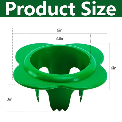 Adnee 12 Pcs Lawn Sprinkler Head Protector, 6 Inch Flower Shaped Sprinkler Donut with 3.8 Inch Inner Diameter, Green Outdoor Lawn Sprinkler Spray Guard to Reduce Damage from Cars and Mowers - Thumbnail 3