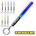 LIGHTSABER KEYCHAIN LED STAR WAR Glowing Light Up Saber 8 COLOR CHANGING MODES - 2 KEYCHAINS INCLUDED