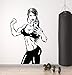 Parete in vinile applique palestra corpo sexy donna moda marea ragazza sport palestra specchio adesivo decorazione ragazza camera murale A2 42x64cm