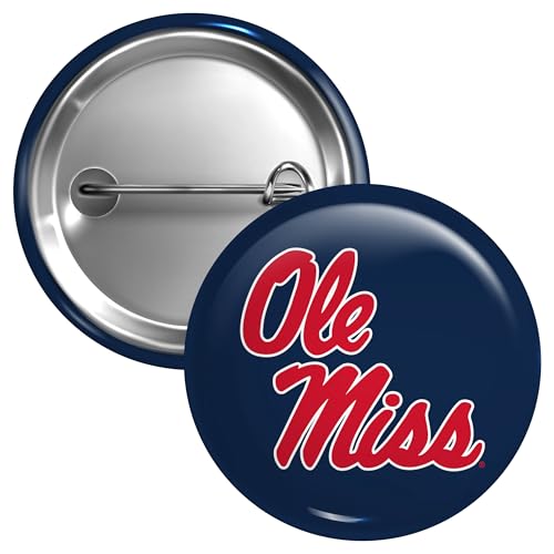Mississippi Rebels "Ole Miss" Large 3-Inch Button Pin Officially Licensed Collegiate Product