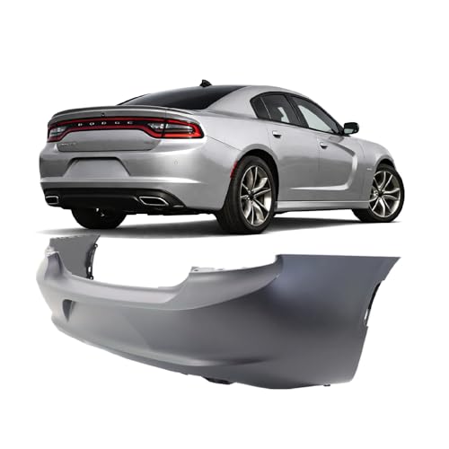 Image of Compatible with Dodge Charger 2015-2023 Rear Bumper Cover | Primed, Sedan, Ready to Paint, OEM 5RK97TZZAD, CH1100A07