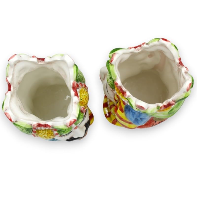 Cabezas moriscas sicilianas de emiri decorativas de cerámica de Caltagirone 4
