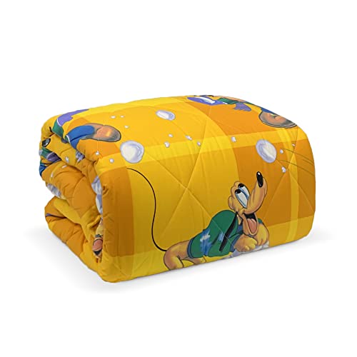 Caleffi Edredón Disney Mickey Mouse edredón de invierno individual 1 plaza 5918