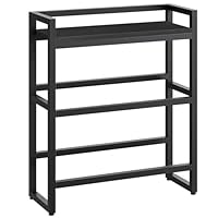 HOMCOM drankkrattenrek, tot 6 kratten, hoogteverstelbaar, stalen frame, 110 x 30 x 110 cm, grijs