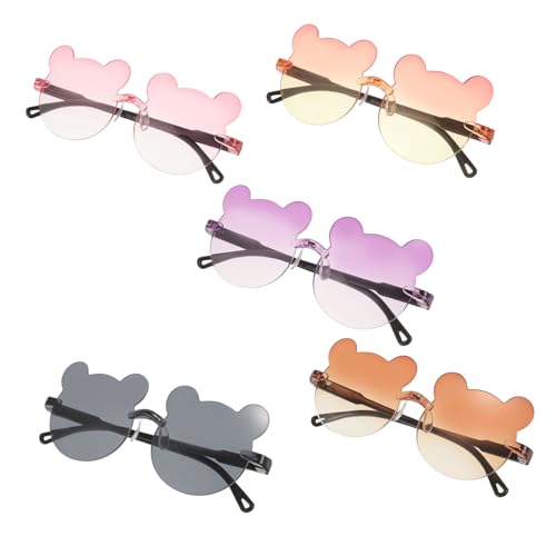 BESTYASH 5pcs Sunglasses Cute Cartoon UV Protection Eyewear for Parties Birthdays and Fashionable Shades 7