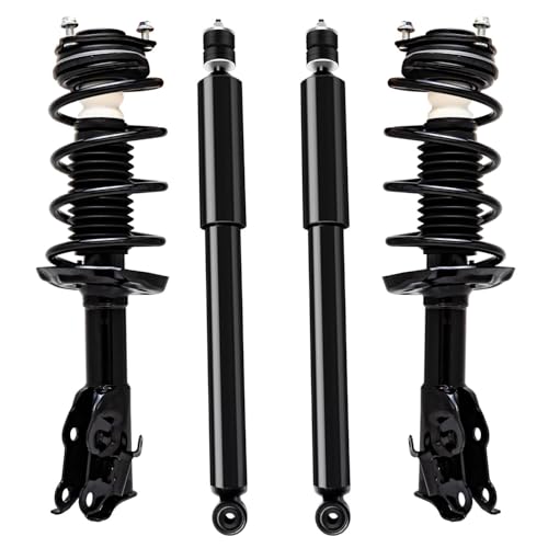 Image of Detroit Axle - Front Struts w /Coil Springs Rear Shock Absorbers Replacement for 2006-2011 Honda Civic DX EX LX Coupe - 4pc Set