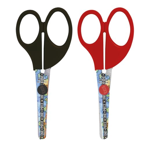 Tesoura Escolar One Piece Lamina Decorada 13 Cm Cartela 1 unidade