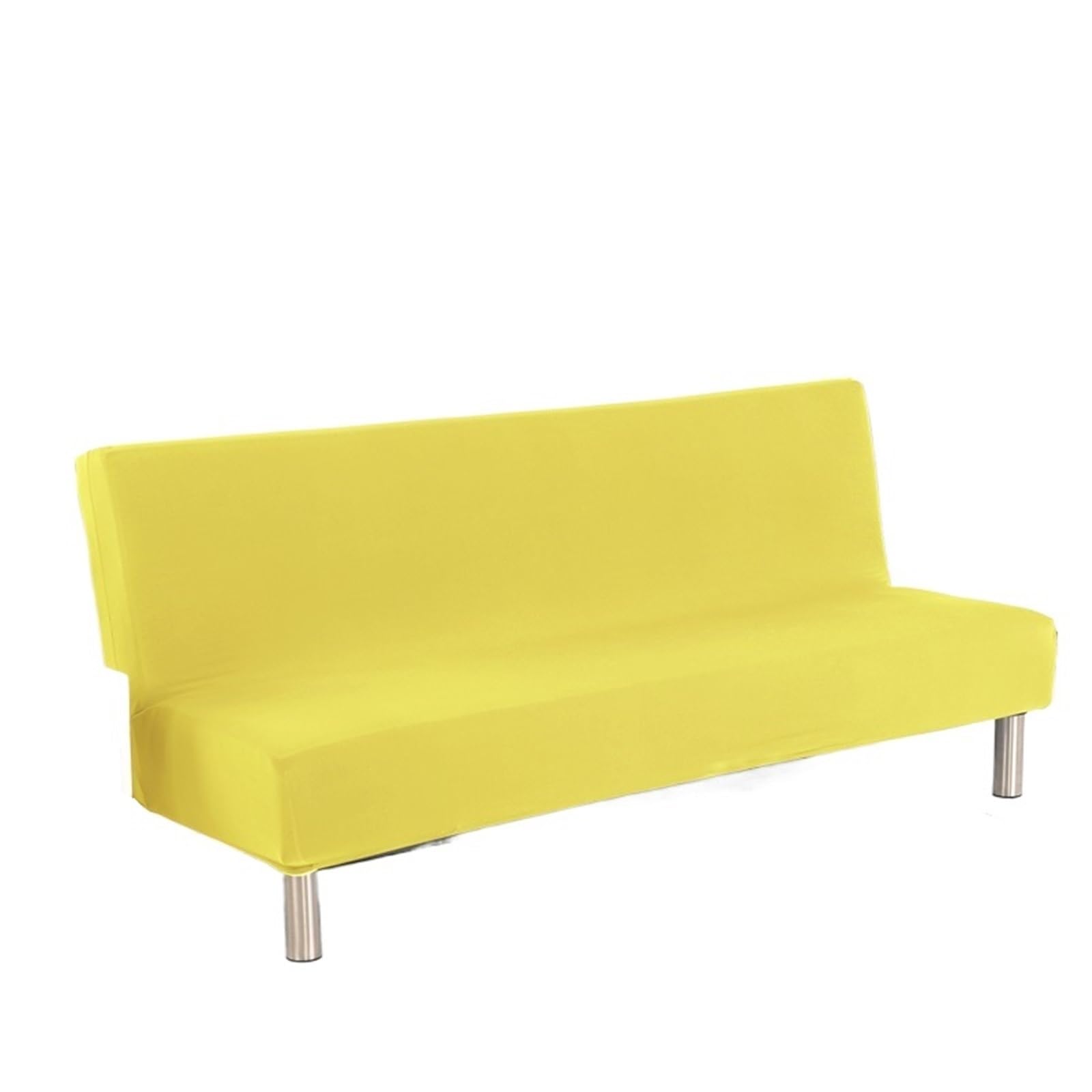 GCYEIDMA Armless Sofa Slipcover Solid Color Folding Sofa Bed Covers Spandex Stretch Elastic Material Double Seat Slipcovers For Living Room(Color 5,S (160-180cm))