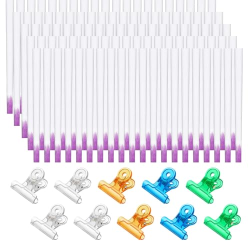 Blulu 100 Pcs Fiberglass Nail Wrap Extension Kit with Pinching Clips, Fiber Nail Kit for Repair Fix Quick Shaping, Reinforce Extender, Fake Tips DIY Manicure Salon Tool