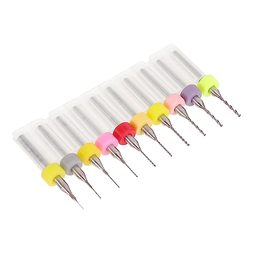 IWOWHERO 10Pcs Spiral Drill Bit Set Tungsten Steel Opener with Corrosion Resistance Precision Punch Tool for Durable and Easy to Use