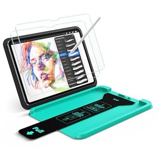 ESR 2 Pack Armorite Screen Protectors for iPad Pro 13 Inch (M5/M4) 2025/2024 Paper-Feel, Write and Draw Like on Paper, 9H Tempered Glass Film with Ultra Fit Tray, Anti-Glare