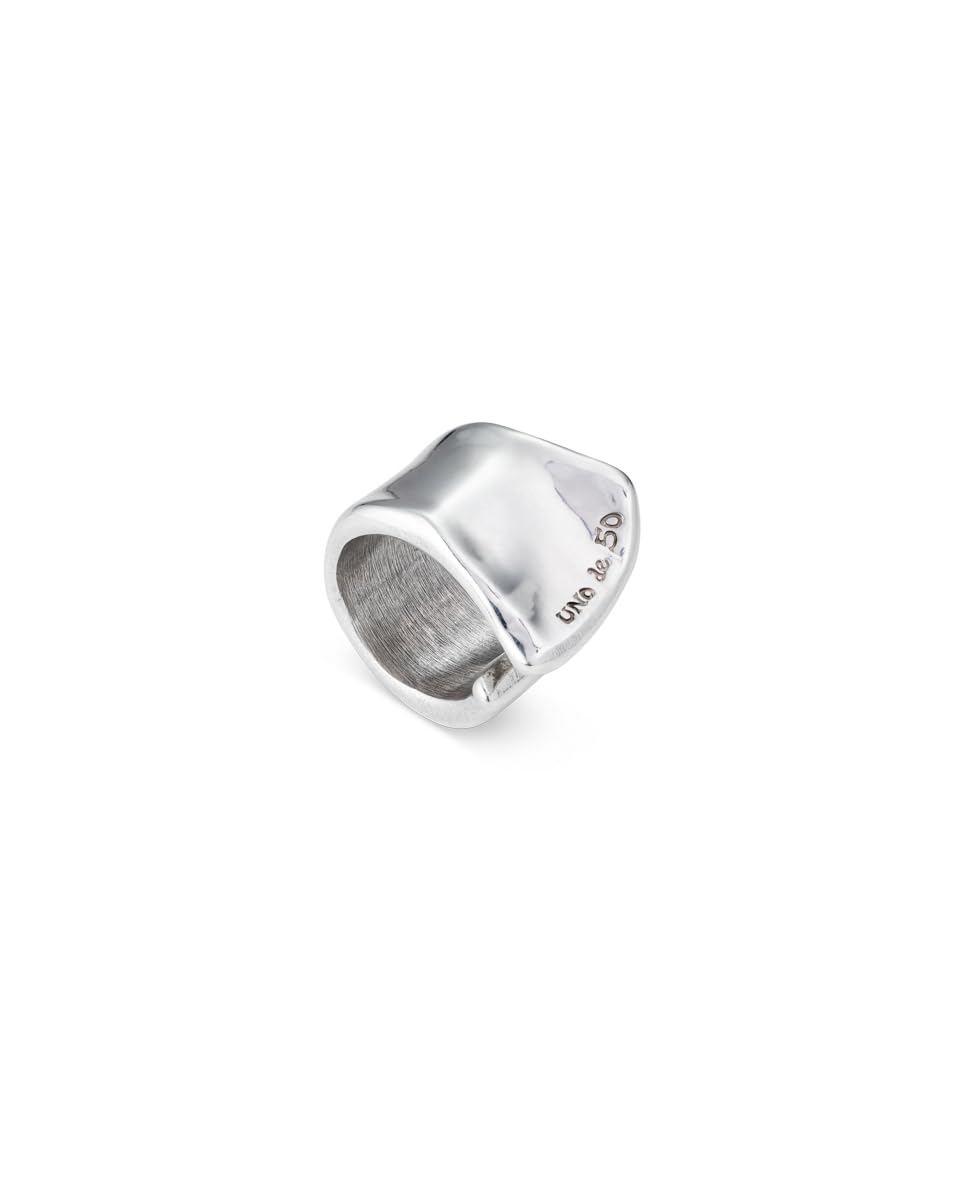 UNO DE 50 Anello DE ALEACIÓN DE METALES BAÑADO EN argento DE LEY CON FORMA DE PLIEGUE-ANI0248MTL00012 Min. Perímetro: 52 Diámetro: 16,5