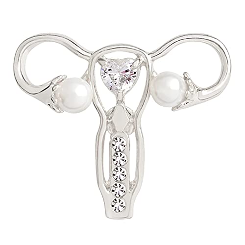 Dockomo Creative Maternal Wombs Shaped Crystal Brooch,Creative Human Organ Shaped Brooch, Maternal Wombs Shaped Crystal Brooch for Mother's Day Women's Day Holiday Jewelry Gift