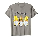 Bee Happy Bee Gnome Spring T-Shirt