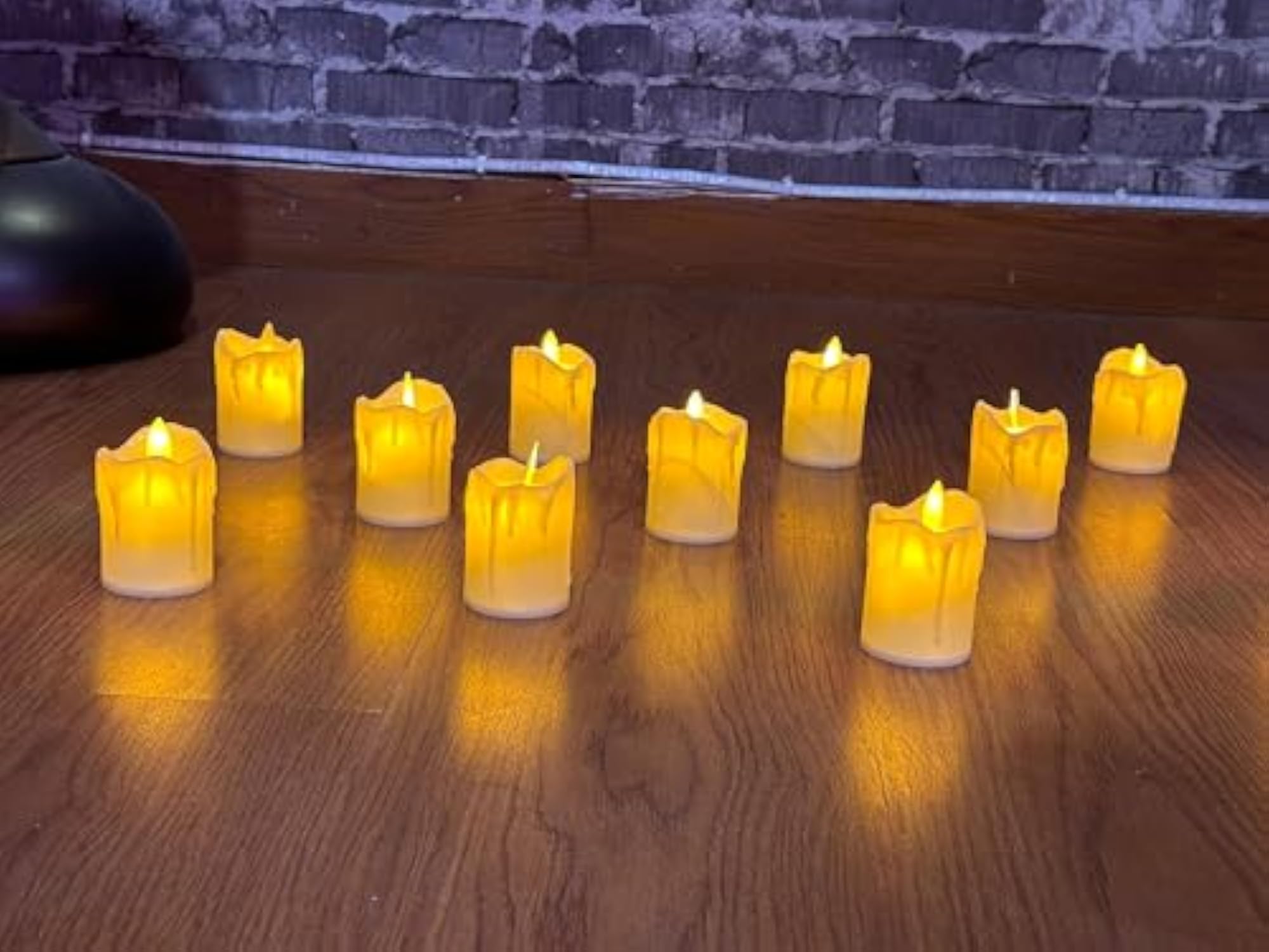 3 Pcs Acrylic Dancing Flame Led Tea Light Candle