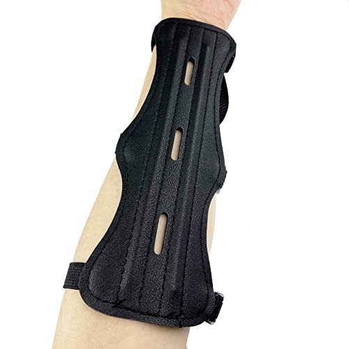 Zelerdo 2 Pack Archery Arm Guards Leather Forearm Protector Adjustable Bow Armguard - Thumbnail 4