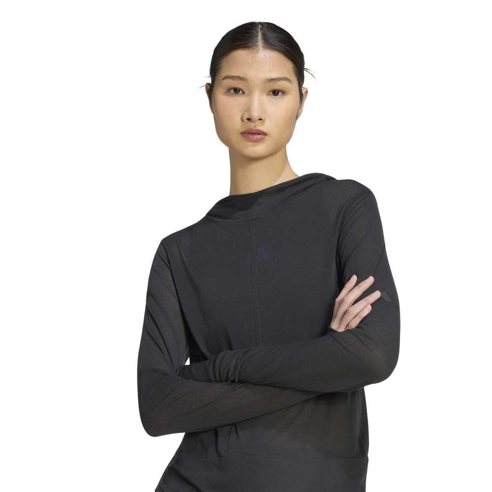 adidas Soft Lux Sheer Hooded Long-Sleeve Manga Larga Mujer (Pack de 1)