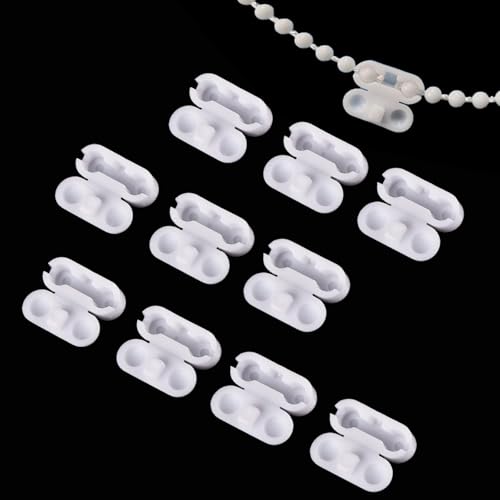 HEIZHU 10 Pcs Roller Blind Chain Connectors, Roller Blind Chain Connectors,Blind Cord Safety Device,Fits 4.5mm Roller, Roman And Vertical Blinds