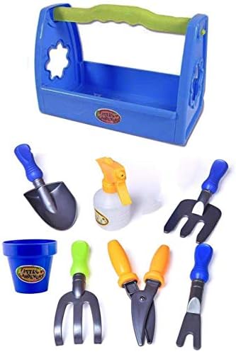 Kidoloop Kids My First Gardening Tools Sand Beach Play Set, Includes 14 Accessories, Perfect Outdoor Garden Flower Vegetable Planting, Smooth Rounded Edges, Strudy and Durable, (Odor Free)