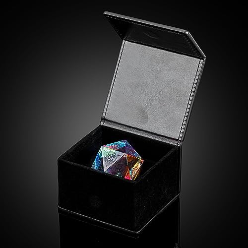 Image of UDIXI 30mm Prism Glass D20 Dice Large 20 Sided DND Dice for Tabletop Games | Premium Gift Box, DM Gift, for Dungeons and Dragons Role Playing Games