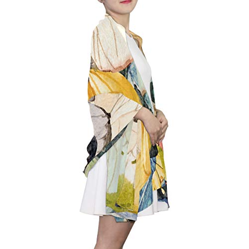 Scarf Watercolor Animal Butterfly Wings Fashion Lightweight Sheer Shawl Wrap Long Muffler For Women #TOP6