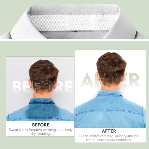 HiShutiao 2 Rolls Collar Protectors for Mens Shirts,Invisible Self-Adhesive Collar Protector Strips,Disposable Sweat Pads for Shirt Neck Liner & Hat Against Sweat Stain - Thumbnail 3