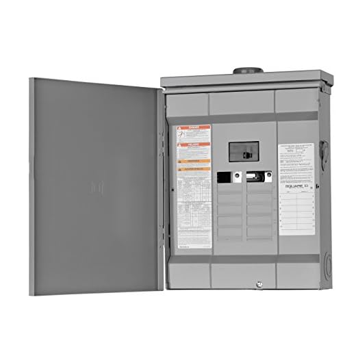 Square D - HOM1224M100PRB Homeline 100 Amp 12-Space 24-Circuit Outdoor Main Breaker Load Center (Plug-on Neutral Ready),