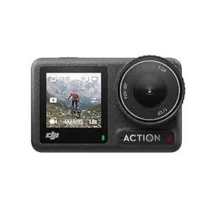 DJI Osmo Action 4 Standard Combo - 4K/120Fps Waterproof Action Digital Camera with A 1/1.3-Inch Sensor, 10-Bit & D-Log M Color Performance, Outdoor Digital Camera for Travel, Biking