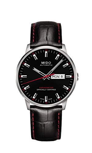 Preisvergleich Produktbild Mido Herren-Armbanduhr XL Commander II Analog Automatik Leder M0214311605100