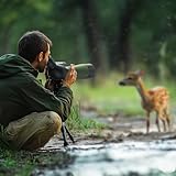 Gosky Updated 20-60x80 Spotting Scope with Tripod and Carrying Bag and Smartphone Adapter - BAK4 Angled Telescope - Waterproof Scope for Target Shooting Hunting Bird Watching Wildlife Scenery - Image 5