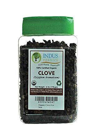 Indus Organics Clove Whole, 6 Oz Jar, Premium Grade, Hand Picked, Freshly Packed