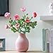 Elyjhyy Artificial Ranunculus Flowers with Real Touch Stem Spray for Home Garden Decoration (Dark Pink)