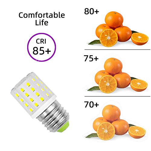Lienngke 2 Pack Led Light Bulb Refrigerator Replacement Ac 100-265W 3.5W E26 40W Halogen Equivalent Daylight White 6000K 500Lm Kitchen Medium Screw Base Corn Non-Dimmable T10 #TOP5