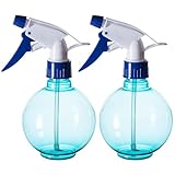 HR Hogar | Botella Pulverizador Spray 330 mL Pack de 2 - Hecho en España - Aerosol Bola de Plástico PET Resistente y Reciclable con Boquilla Regulable para Limpieza y Jardinería (Azul)