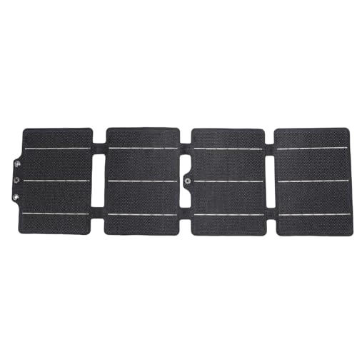 RiToEasysports Cargador Solar, 20W 5V USB y Tipo C Panel Solar Plegable Portátil Monocristalino para Acampar, Senderismo, Al Aire