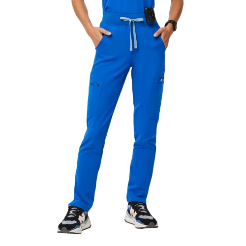 Image of FIGS YOLA High Waisted Skinny Scrub Pants for Women - 11 Pockets, 4-Way Stretch, Yoga Waistband