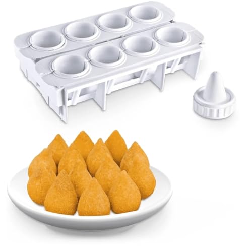 Modelador de Coxinhas TYDA, Kit com Formas para 8 Salgados, Fábrica de Coxinhas