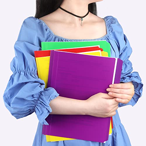 Stary City Poly Plastic File Folders, 1/3 Cut Tab Heavy Duty Colored File Folders, Letter Size, Assorted Colors, 6 Pack Sc025-1 0 #TOP6